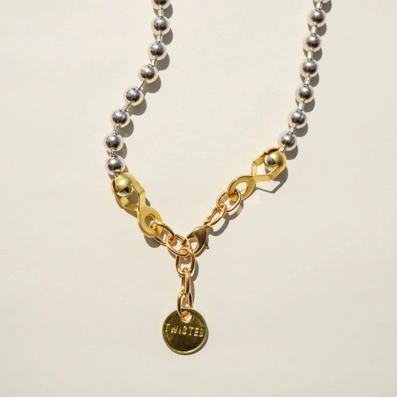 Ball and Chain Necklace - Silver