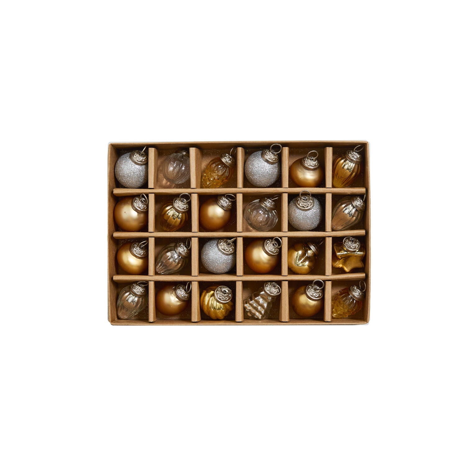 Silver and Gold Mini Ornament Set of 24