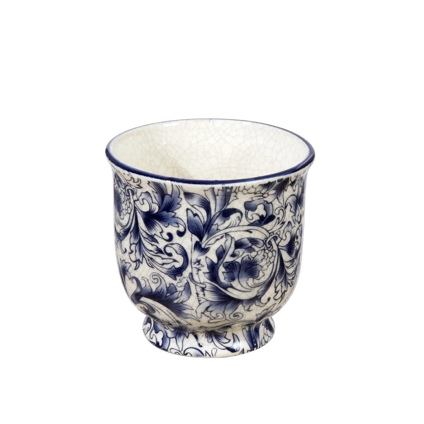 CACHE POT ROUND FLEUR 4''WX4''H