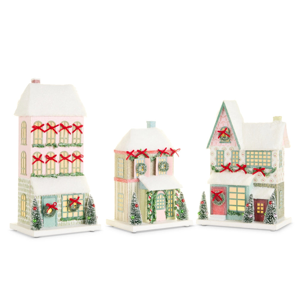 Snowflake Lane Lighted House Assortment