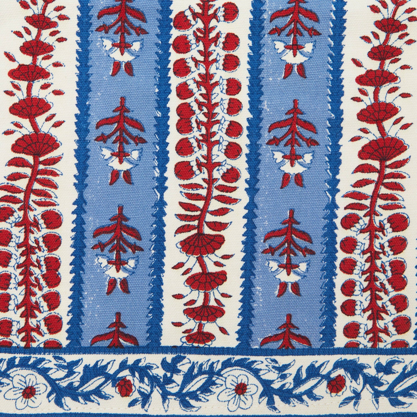 Avignon Red & Blue Runner: 16" x 90"