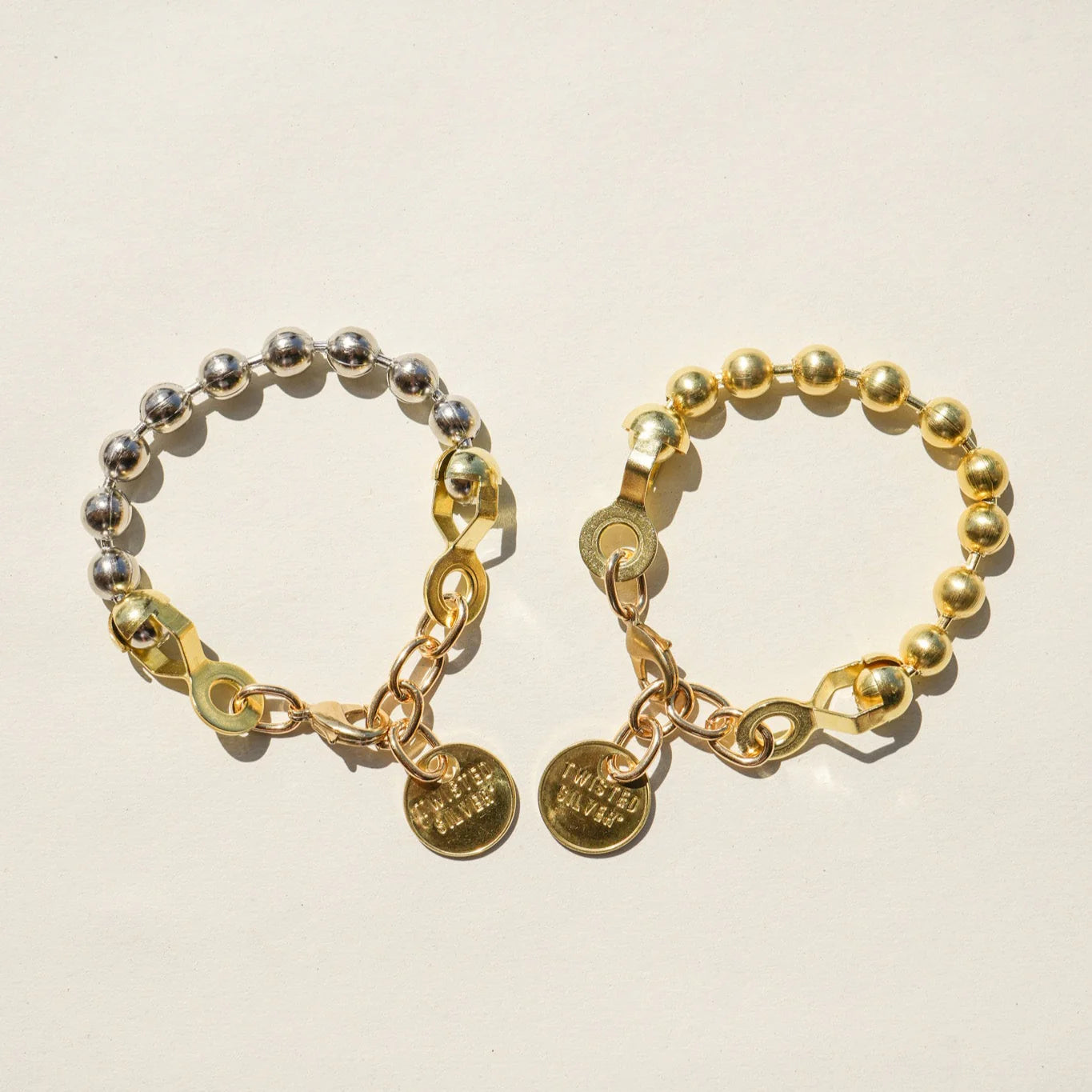 Ball and Chain Bracelet - Brass