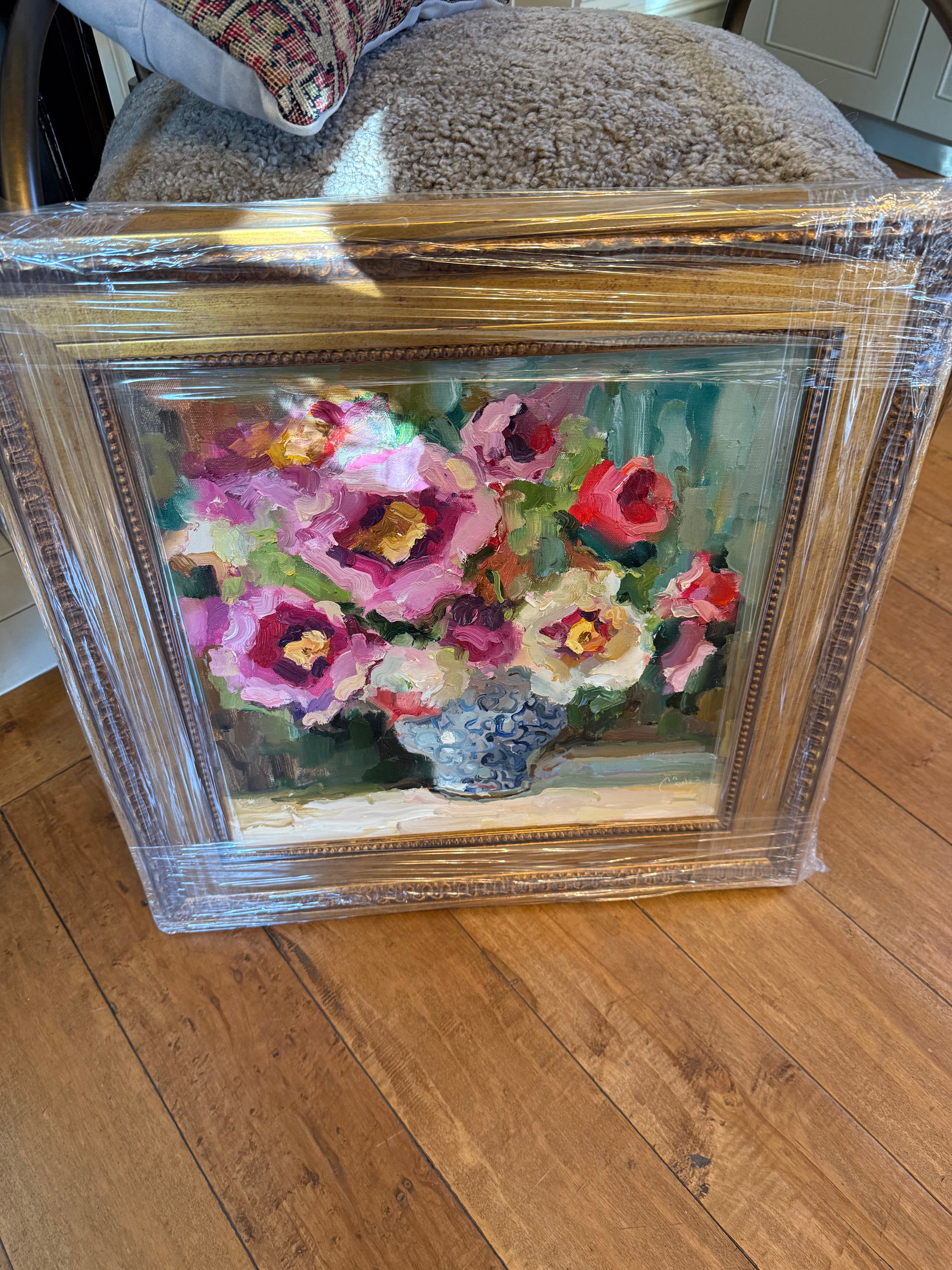 Bright Florals in Chinoiserie Vase