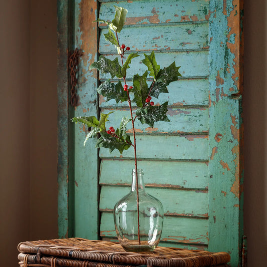 Frosted Vintage Holly Stem