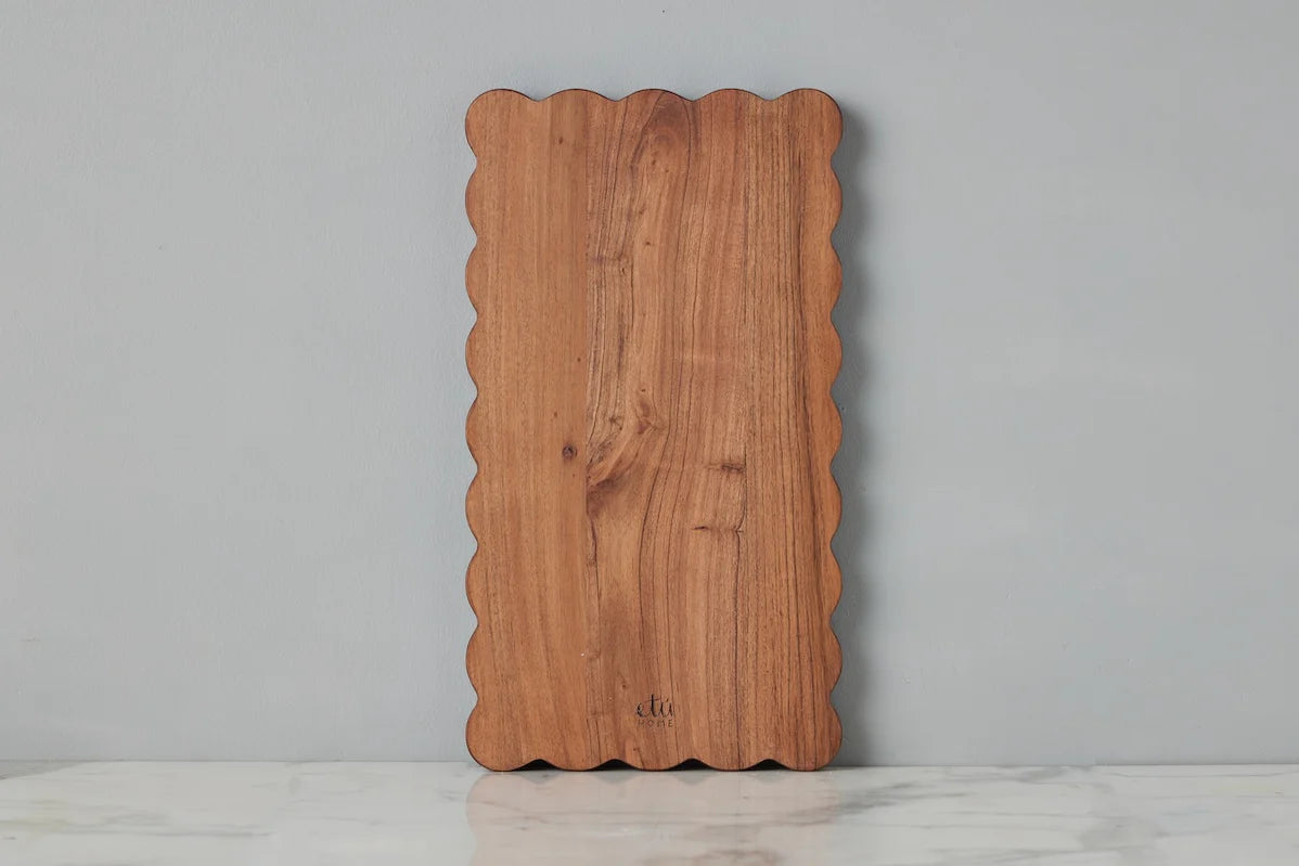 Rectangle Wood Scallop Board