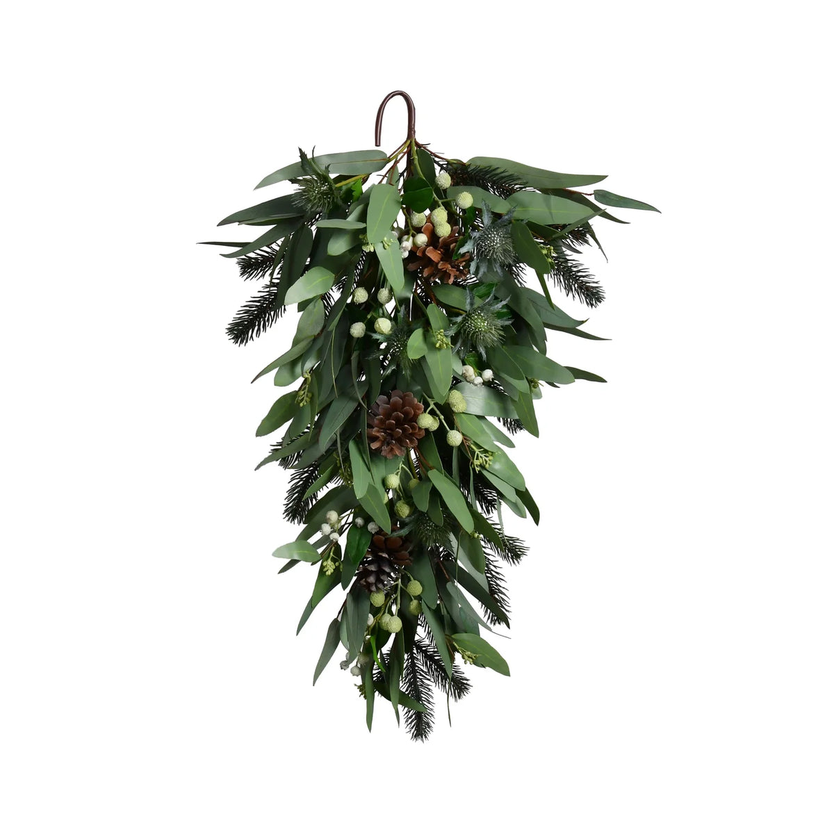 EUCA./BERRY/PINE NEEDLE&CONE TEARDROP