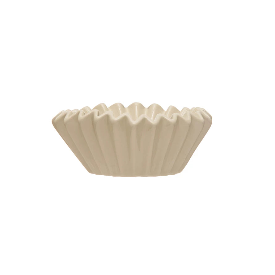 Stoneware Fluted Bowl Large