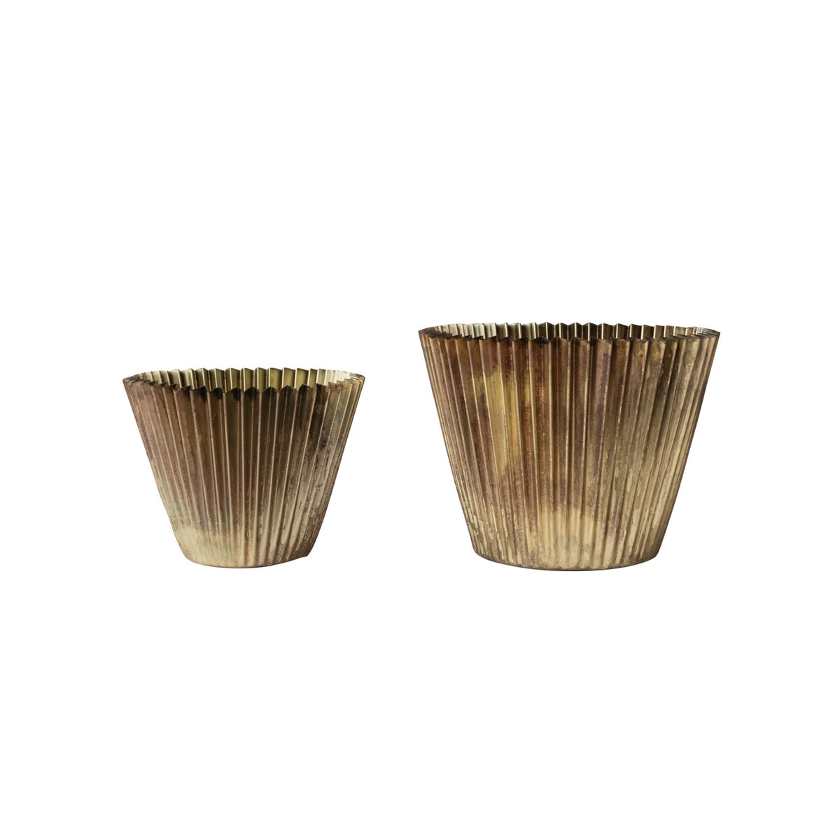Metal Fluted Planter Extra Large (Tree Size)
