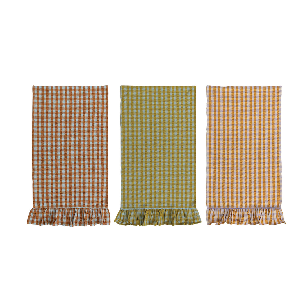 Check Ruffled Dish Towel