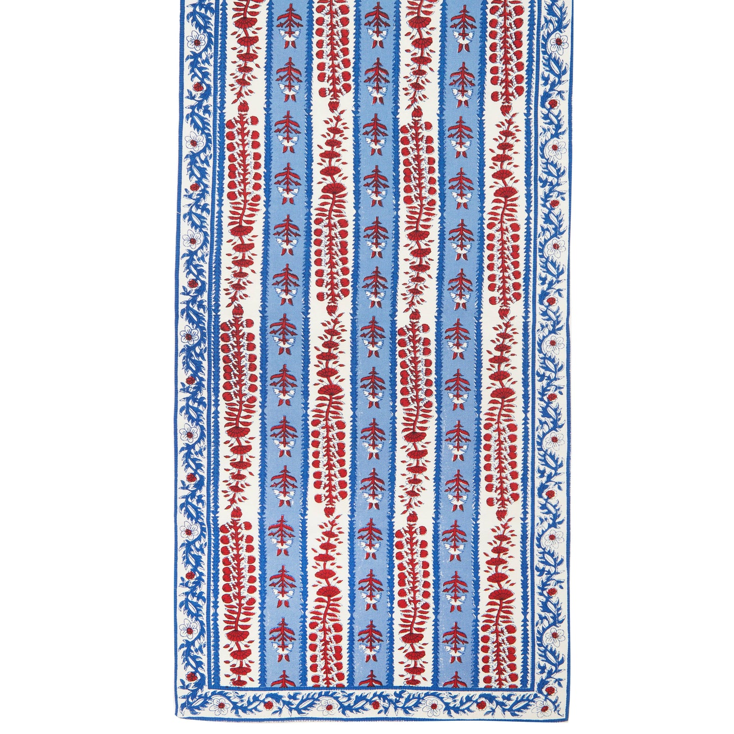 Avignon Red & Blue Runner: 16" x 90"