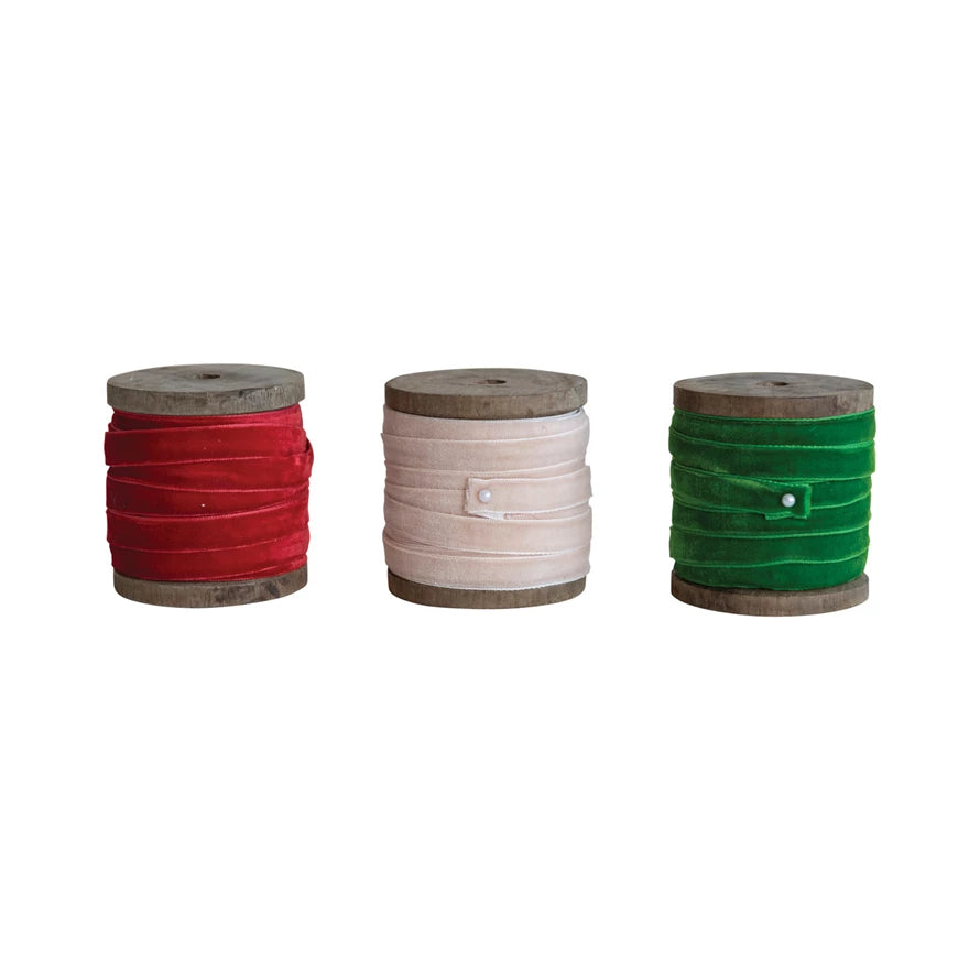 Velvet Ribbon Christmas Small Spool