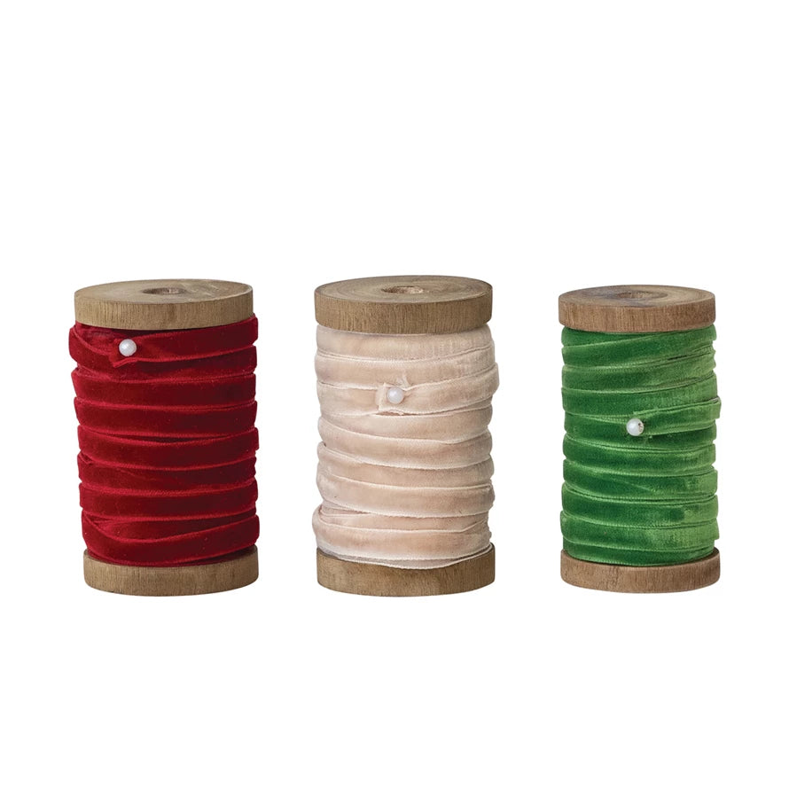 Velvet Ribbon Christmas Large Spool