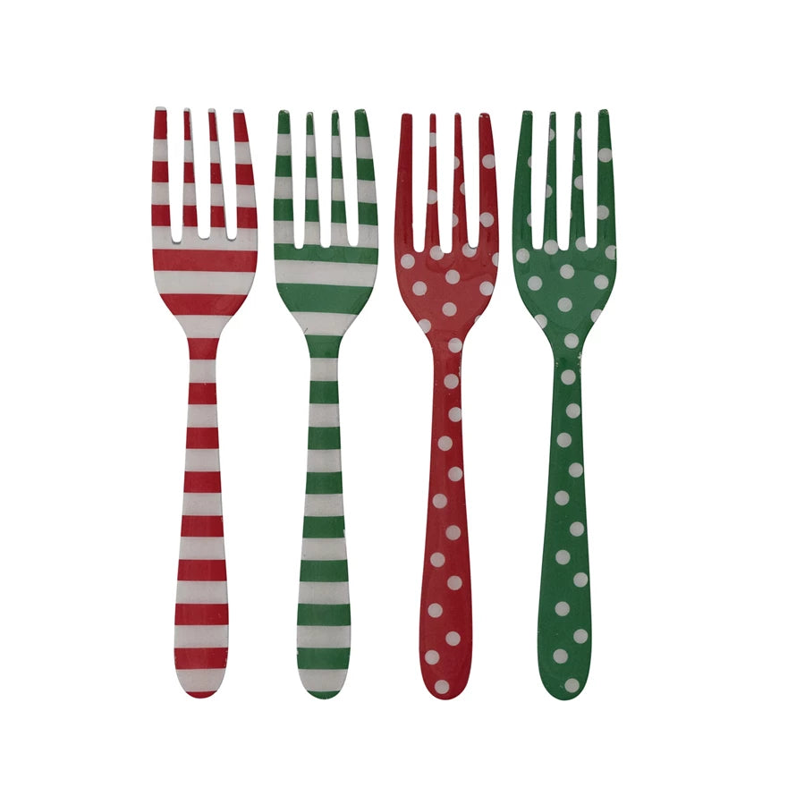 Enamel Fork Christmas