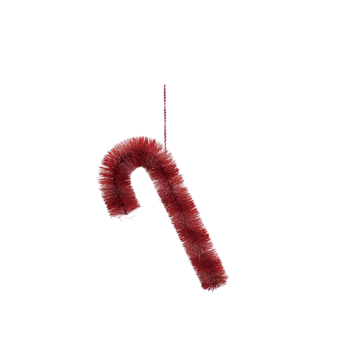 10"H Sisal Candy Cane Ornmaent Pink Red