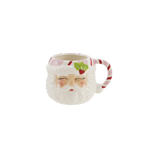 Ceramic Santa Head Shaped Mug Multi Color